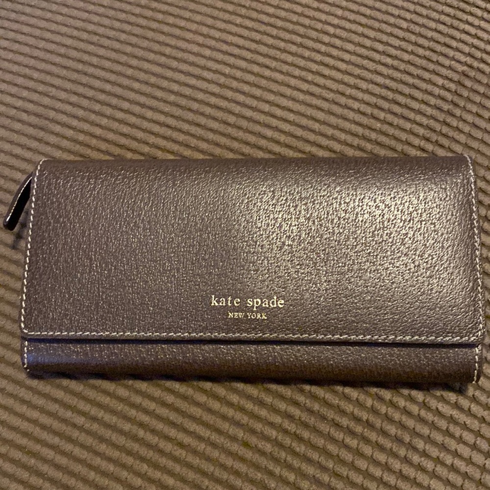 Large, brown Kate Spade wallet